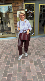 Afbeelding in Gallery-weergave laden, Broek/burgundy/ BLACK ROSE
