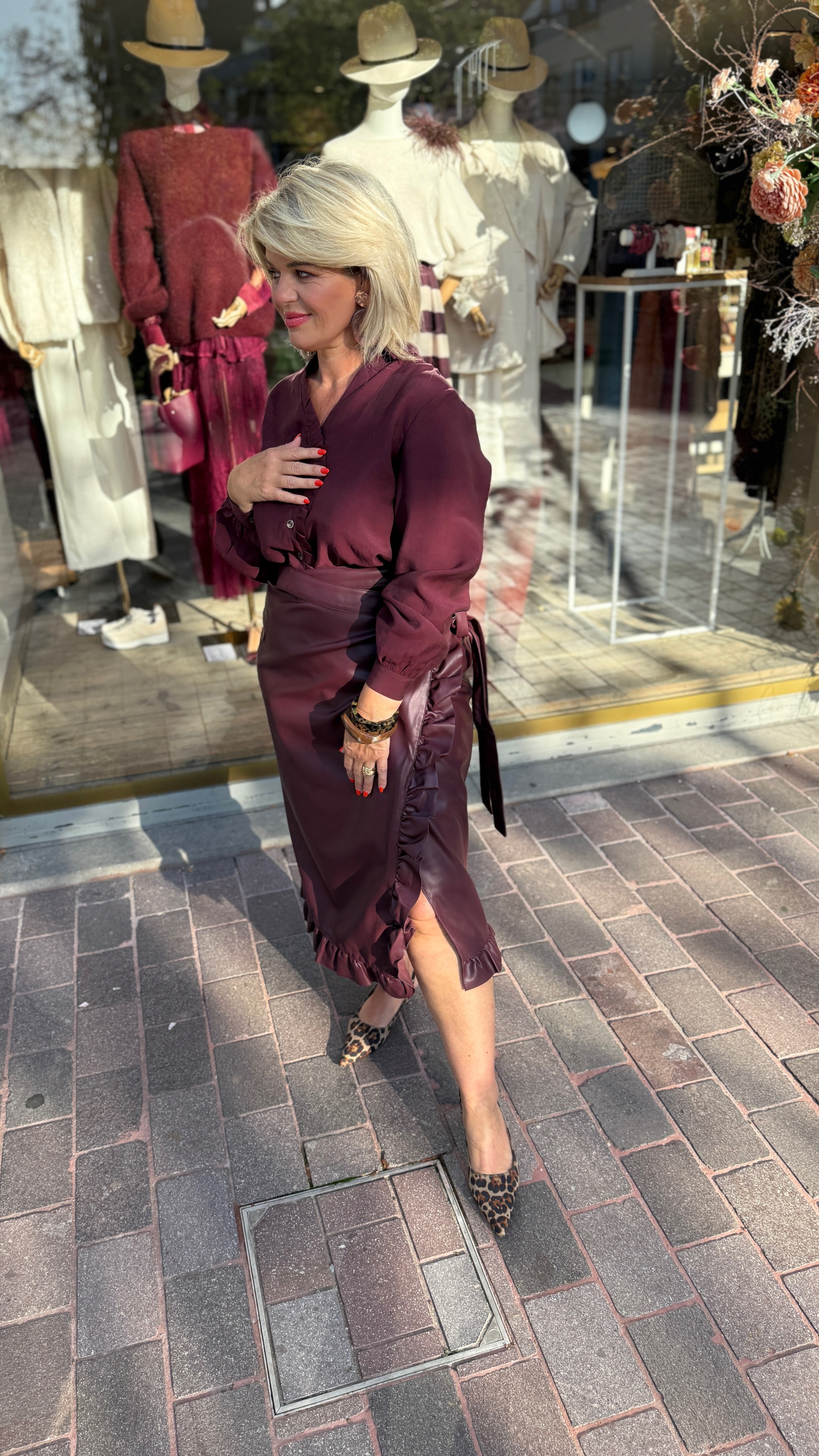 Vegan leather rok/ JASPRE/ NEVER FULLY DRESSED