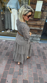 Afbeelding in Gallery-weergave laden, Jurk/ ruit/ beige/ LEA
