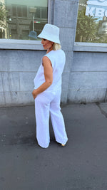 Afbeelding in Gallery-weergave laden, Linnen broek/wit/ FELIA
