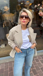 Afbeelding in Gallery-weergave laden, Blazer taupe/ JUSTINE
