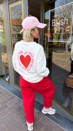 Afbeelding in Gallery-weergave laden, Barrel broek/ rood/DOMINIQUE
