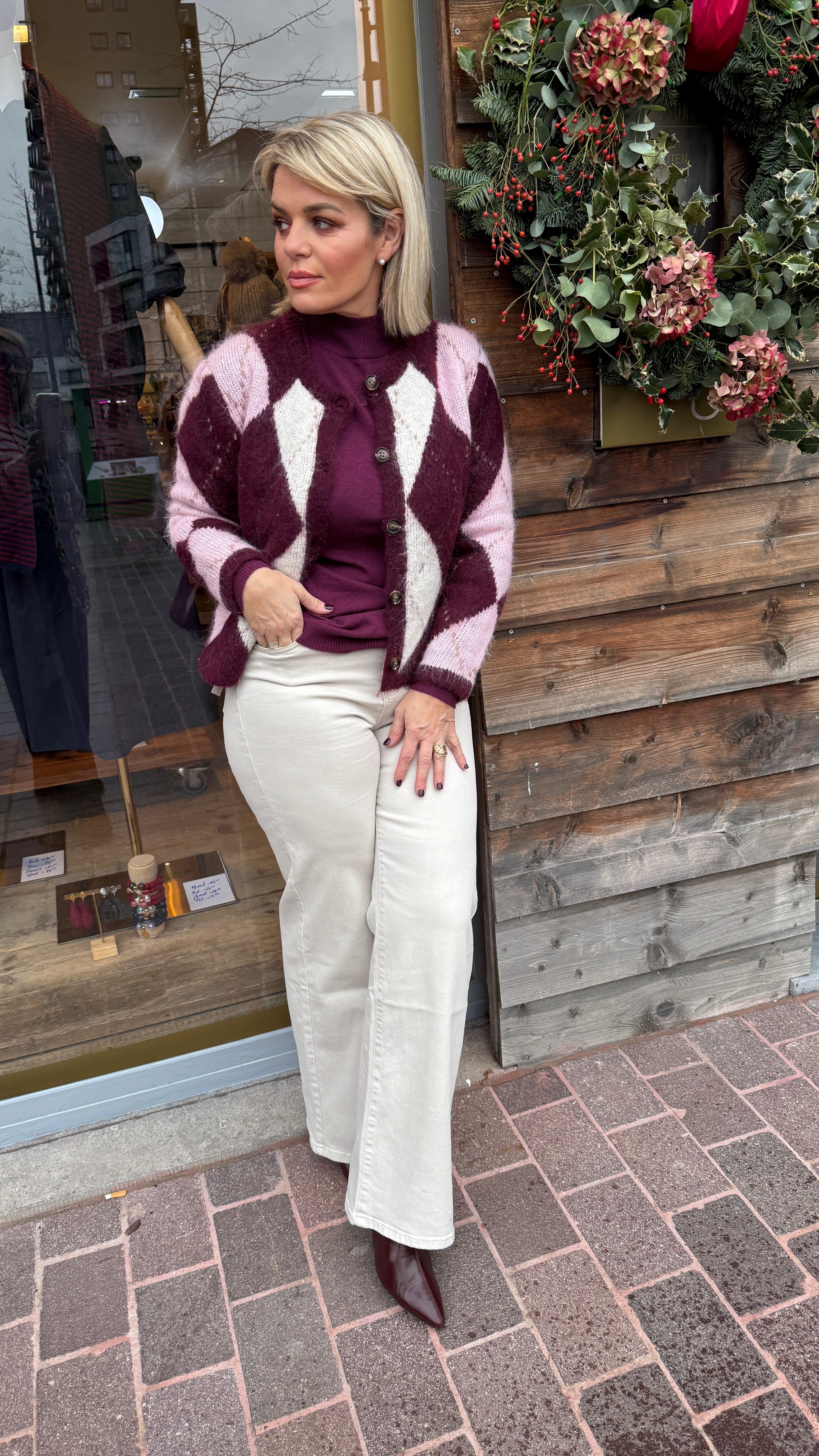 Cardigan/ Burlington ruit/ burgundy