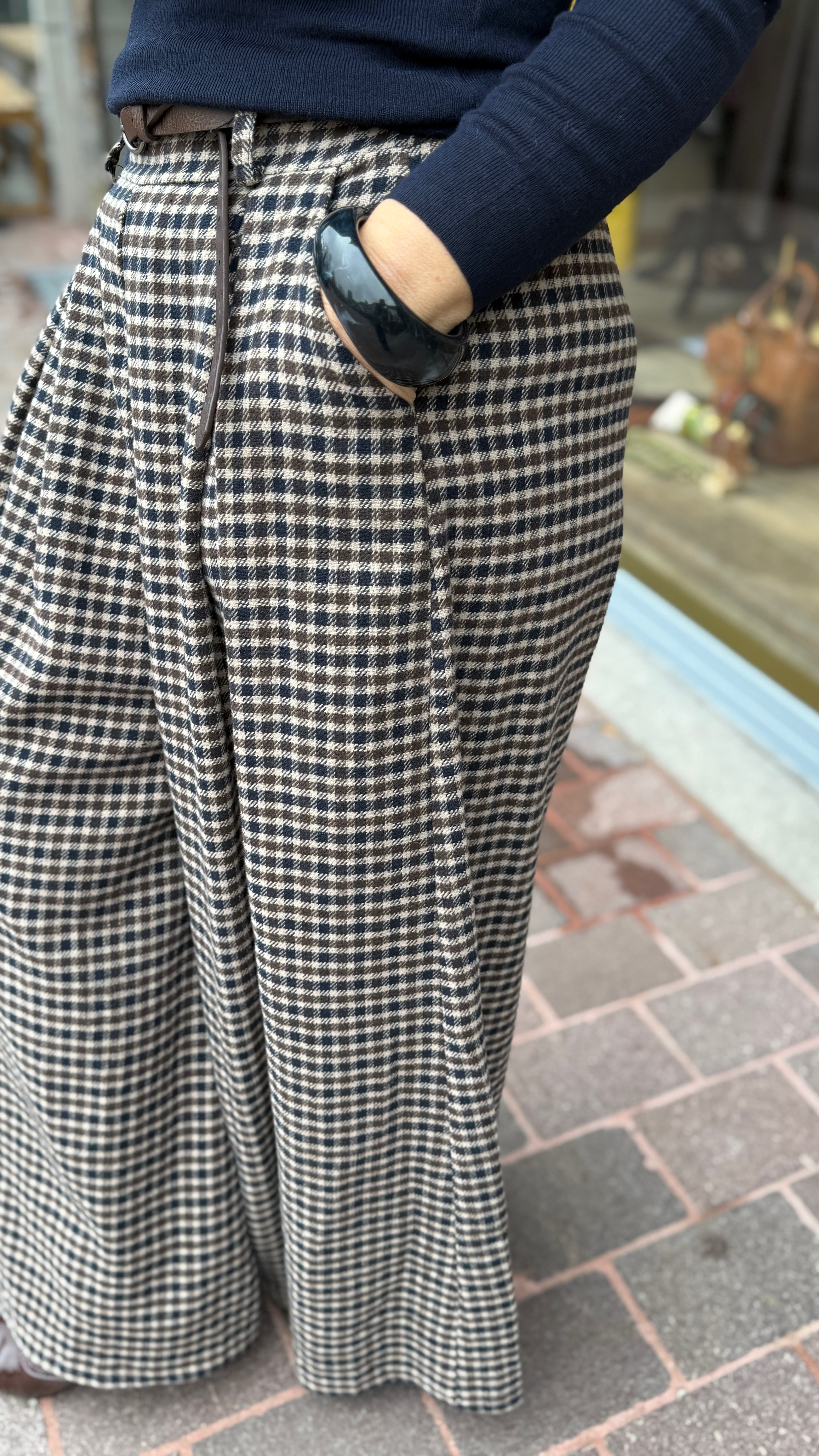 Ruiten broek/ MANON/ blauw