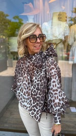 Afbeelding in Gallery-weergave laden, Hemd/ strik leopard/MAEVE
