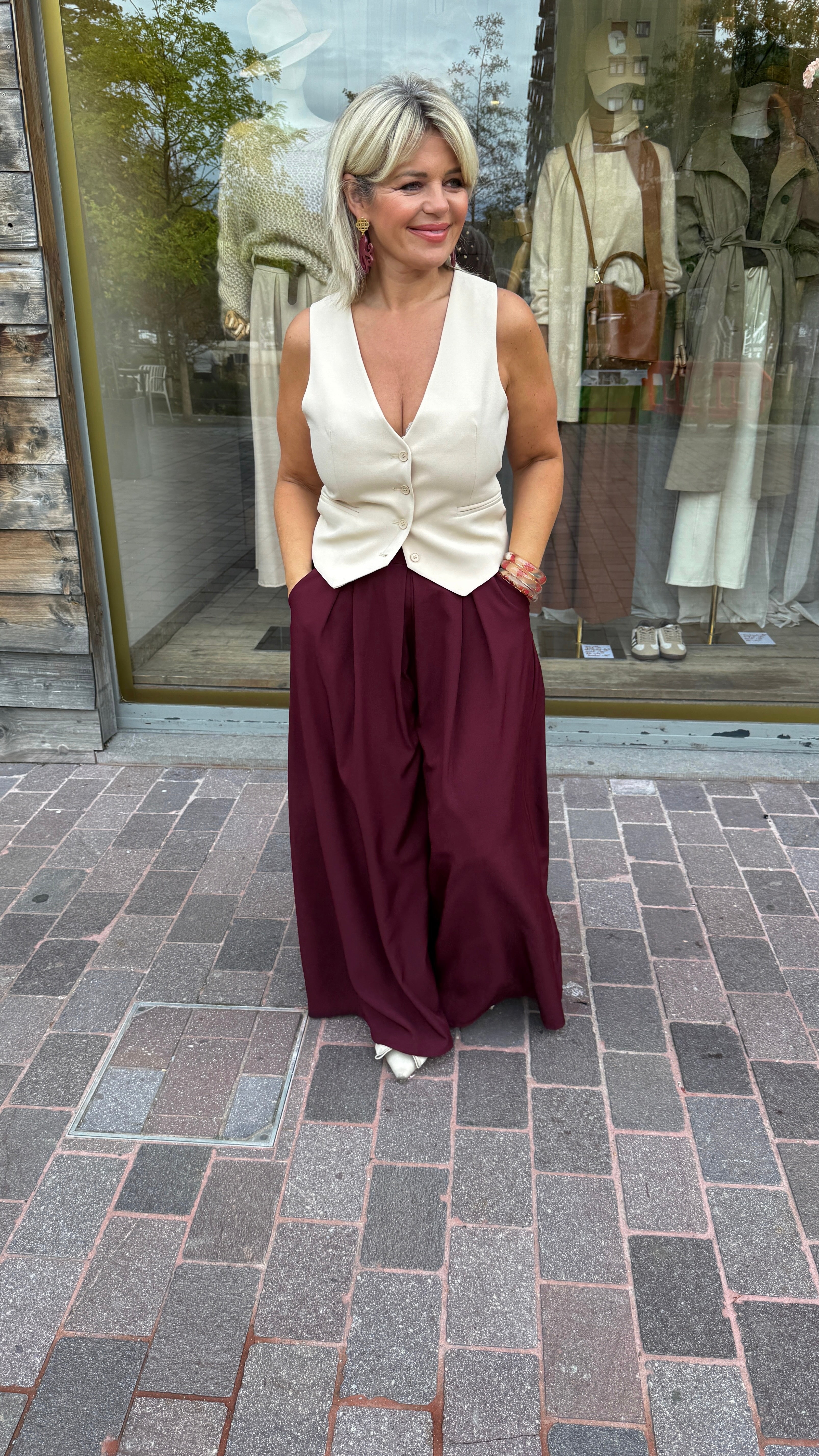 Gilet/cream/NANOU