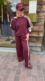 Afbeelding in Gallery-weergave laden, Jogging set/ 2 stuks/ bordeaux/ ANNIE
