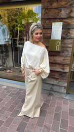 Afbeelding in Gallery-weergave laden, Lederlook broek/ brede pijp/ MARILOU
