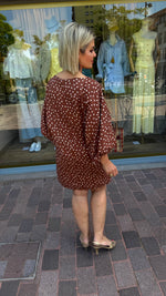 Afbeelding in Gallery-weergave laden, Jurk/ camel/ polkadot/ CELESTE

