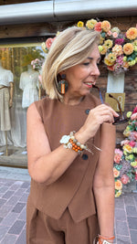 Afbeelding in Gallery-weergave laden, Gilet/camel/ NOOR
