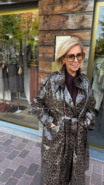 Afbeelding in Gallery-weergave laden, Trenchcoat/ leopard/ PU/ JEANIE
