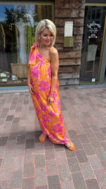 Afbeelding in Gallery-weergave laden, Satinlook jurk/ asymmetrisch/ JULIENNE
