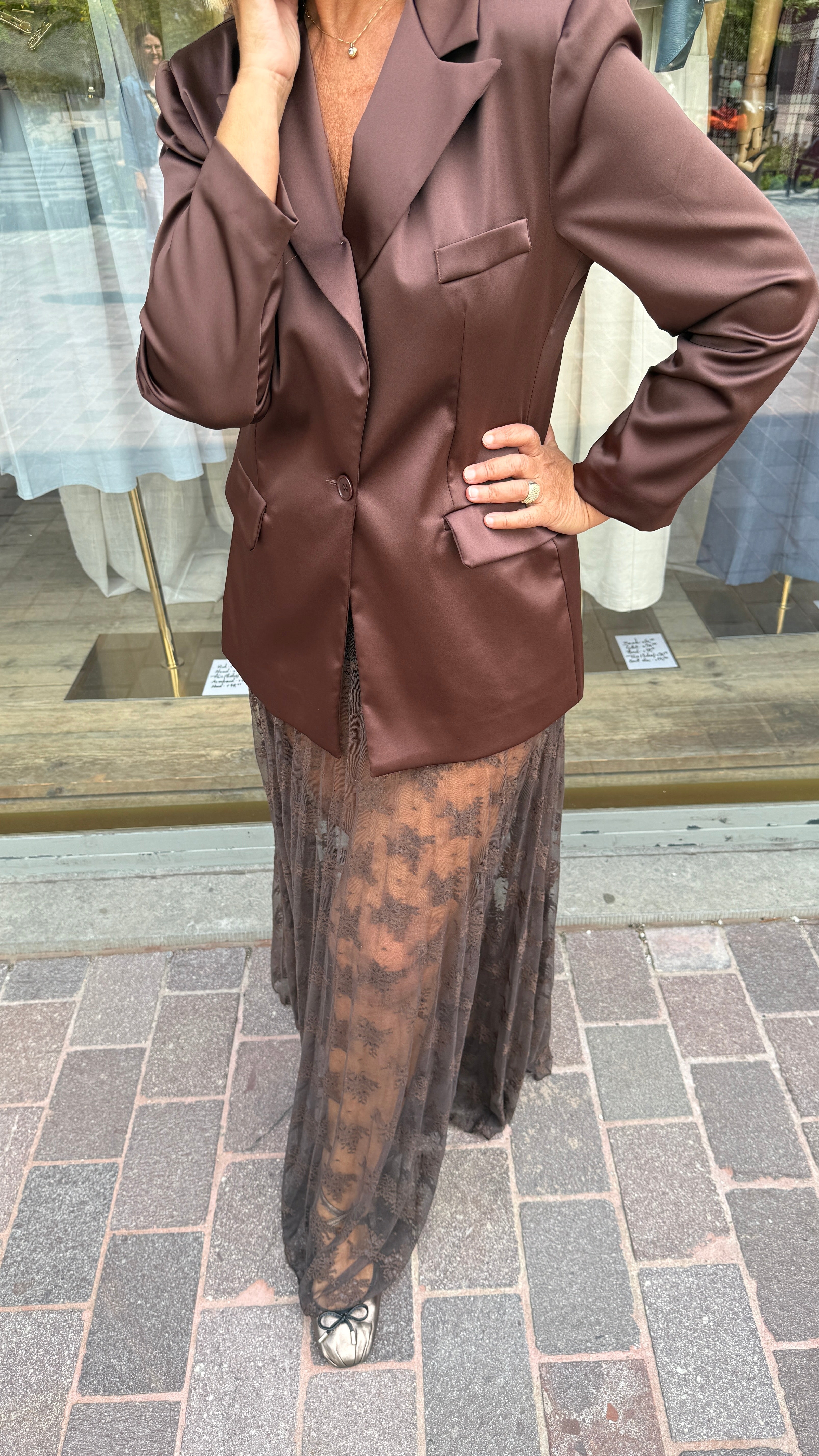 Satinlook blazer/ NANOU