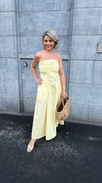 Afbeelding in Gallery-weergave laden, Strapless jurk/ geel/ NOOR
