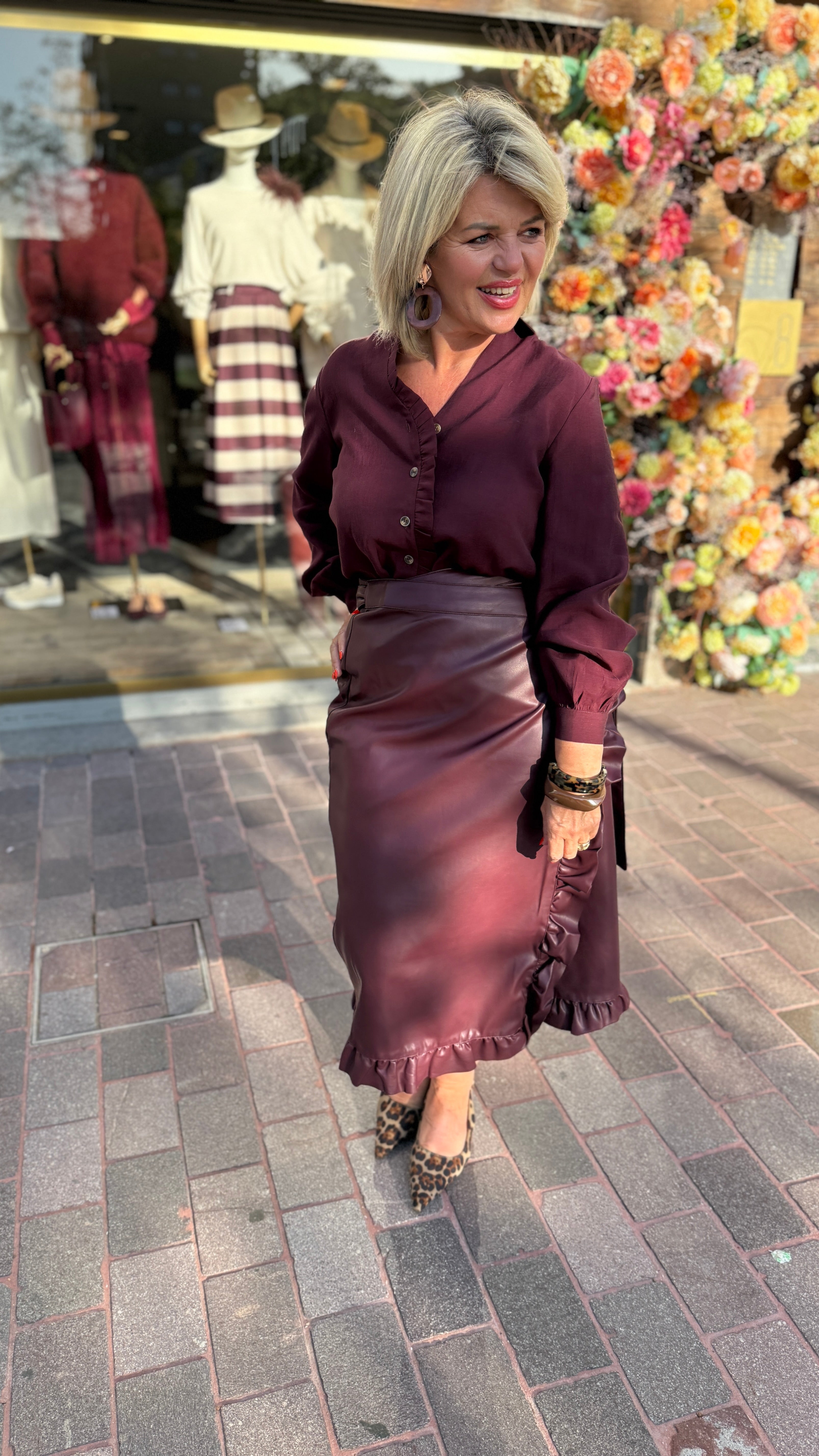 Vegan leather rok/ JASPRE/ NEVER FULLY DRESSED