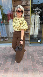 Afbeelding in Gallery-weergave laden, Blouse/ polkadot/geel
