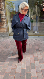 Afbeelding in Gallery-weergave laden, Trenchcoat jeans/kort/ HARVEY
