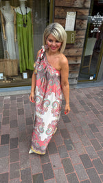 Afbeelding in Gallery-weergave laden, Satinlook jurk/ asymmetrisch/ JULIENNE
