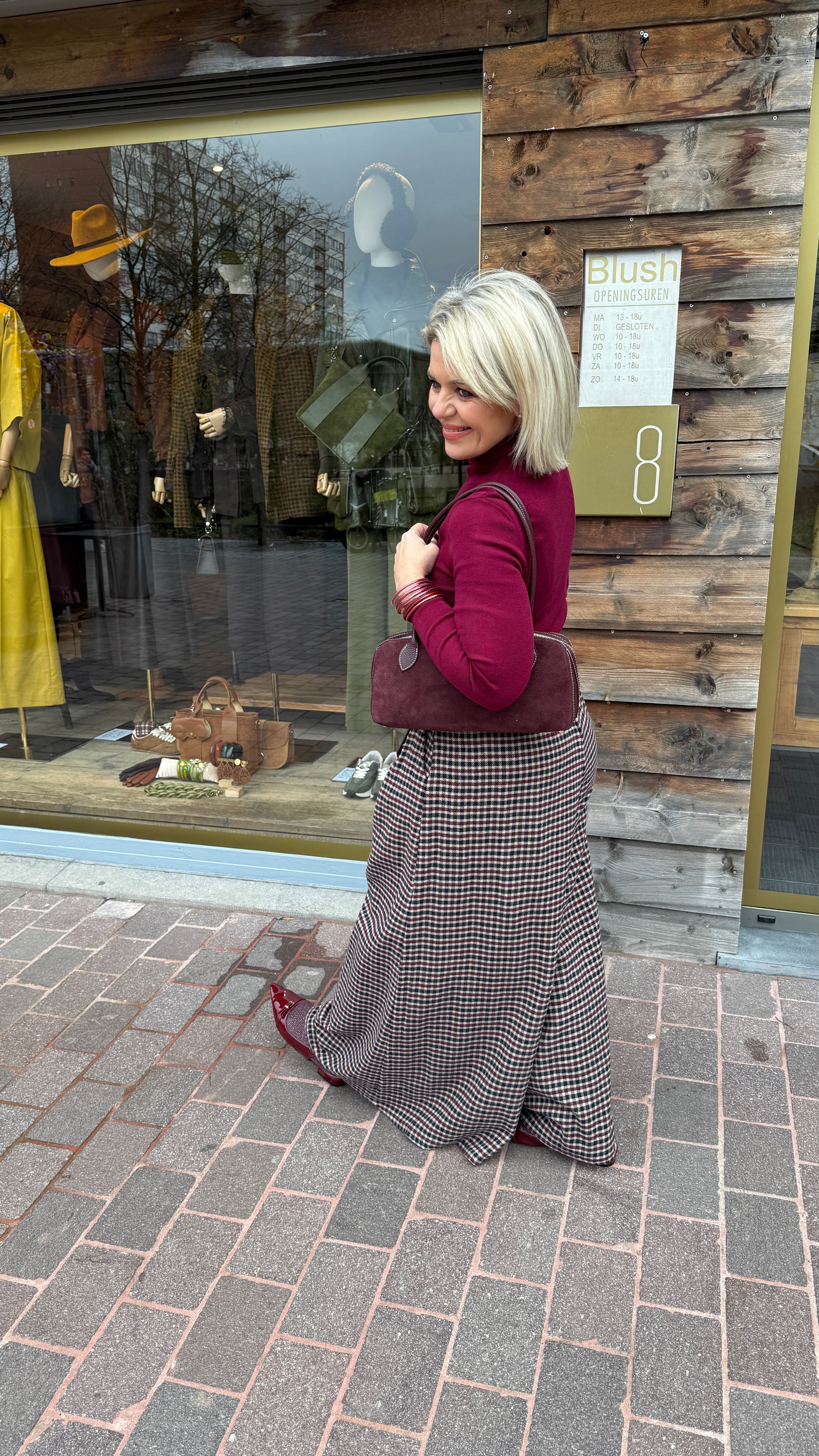 Ruiten broek/ MANON/ bordeaux