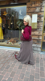 Afbeelding in Gallery-weergave laden, Ruiten broek/ MANON/ bordeaux
