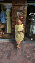 Afbeelding in Gallery-weergave laden, Jurk/ geel/ polkadot
