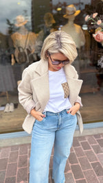Afbeelding in Gallery-weergave laden, Blazer taupe/ JUSTINE
