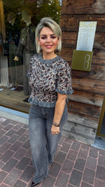 Afbeelding in Gallery-weergave laden, Truitje/ lurex/ leopard

