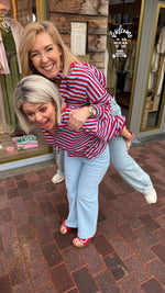 Afbeelding in Gallery-weergave laden, Truitje+ sjaal/rood- blauw/DAAN
