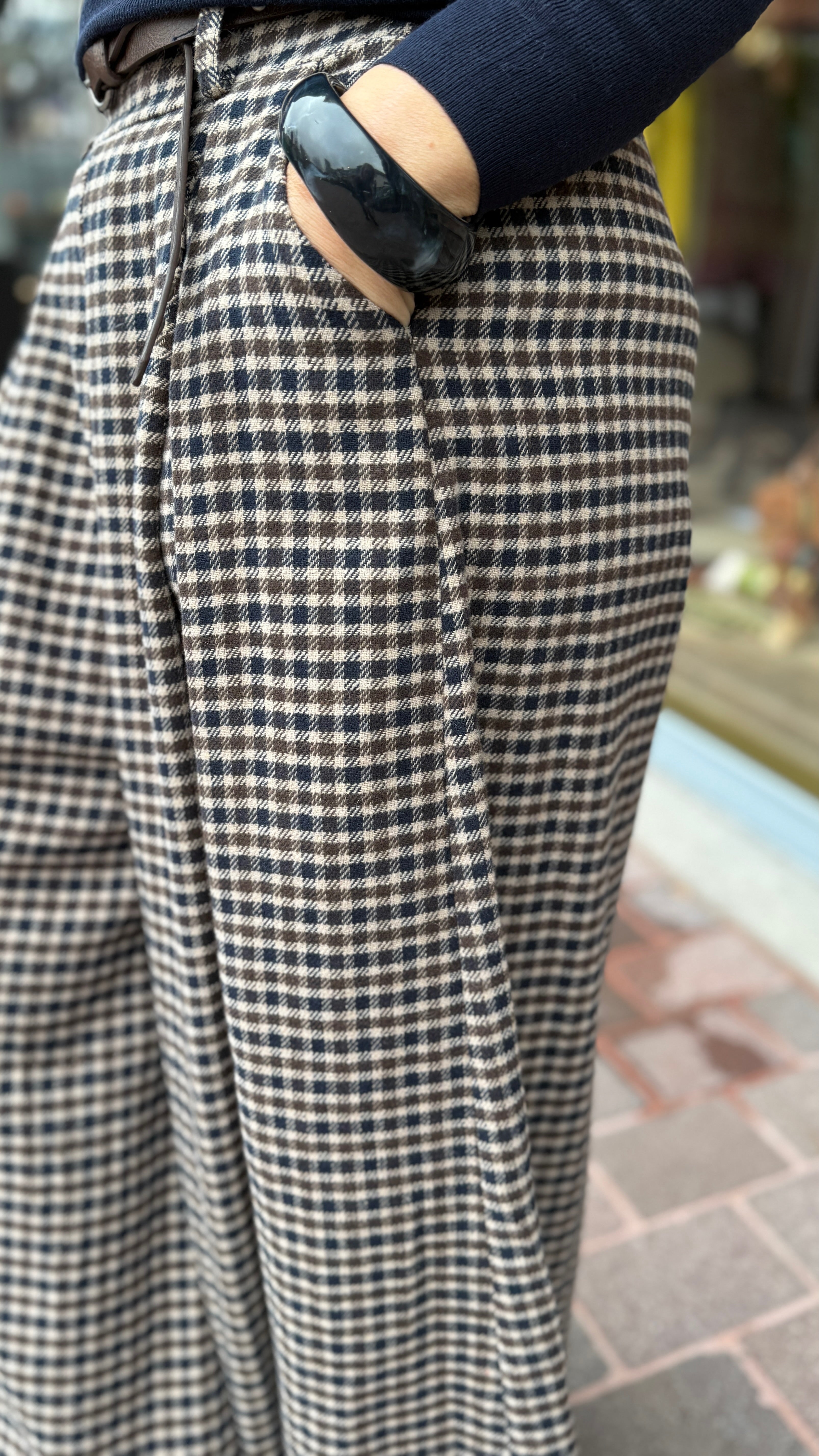 Ruiten broek/ MANON/ blauw