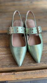 Afbeelding in Gallery-weergave laden, Slingback/ metallic groen/ JACKY
