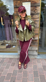 Afbeelding in Gallery-weergave laden, Jogging set/ 2 stuks/ bordeaux/ ANNIE
