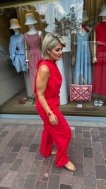 Afbeelding in Gallery-weergave laden, Jumpsuit/ rood/ CLAIRE
