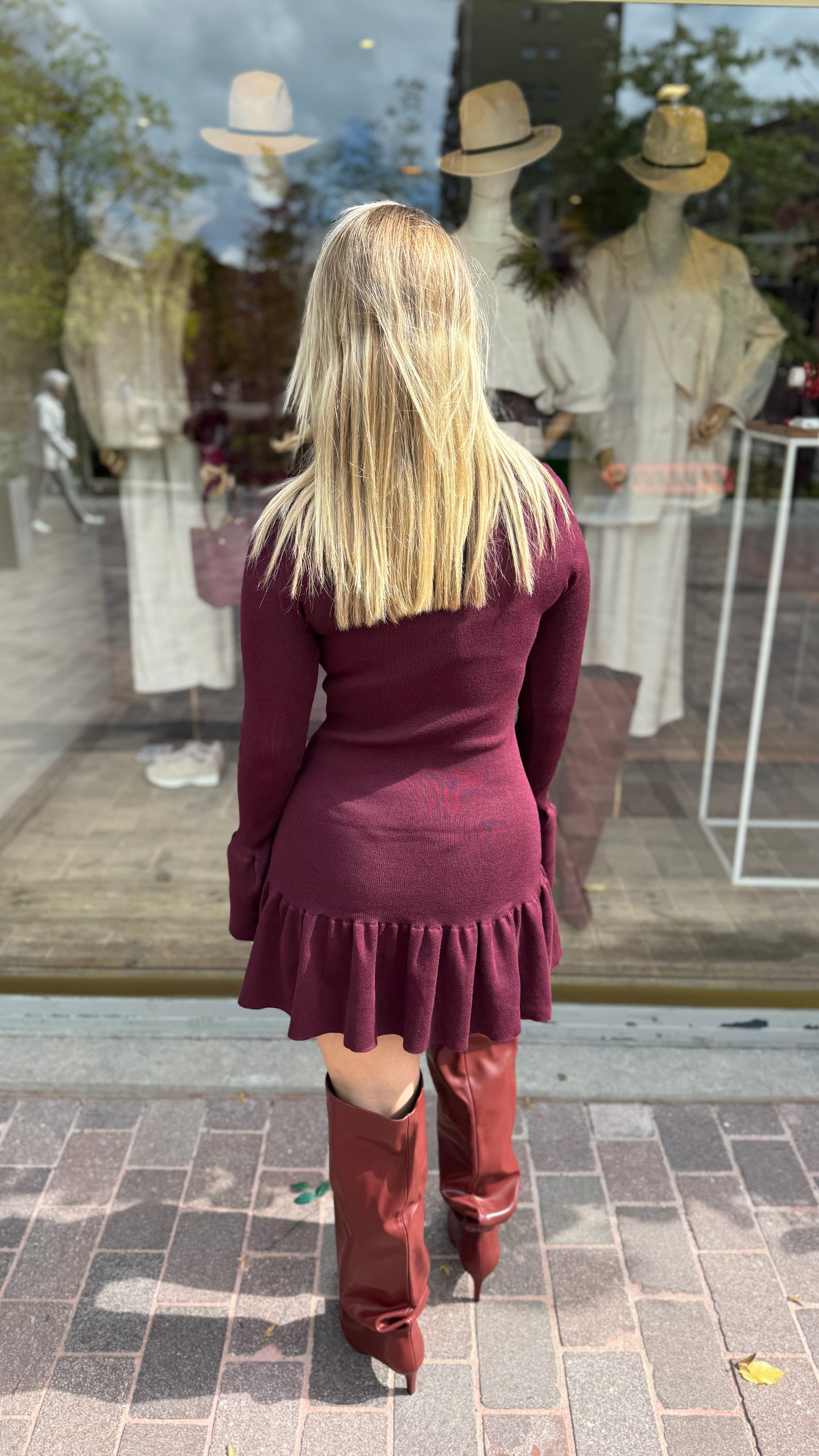 Jurk ruffle/ ESMÉE