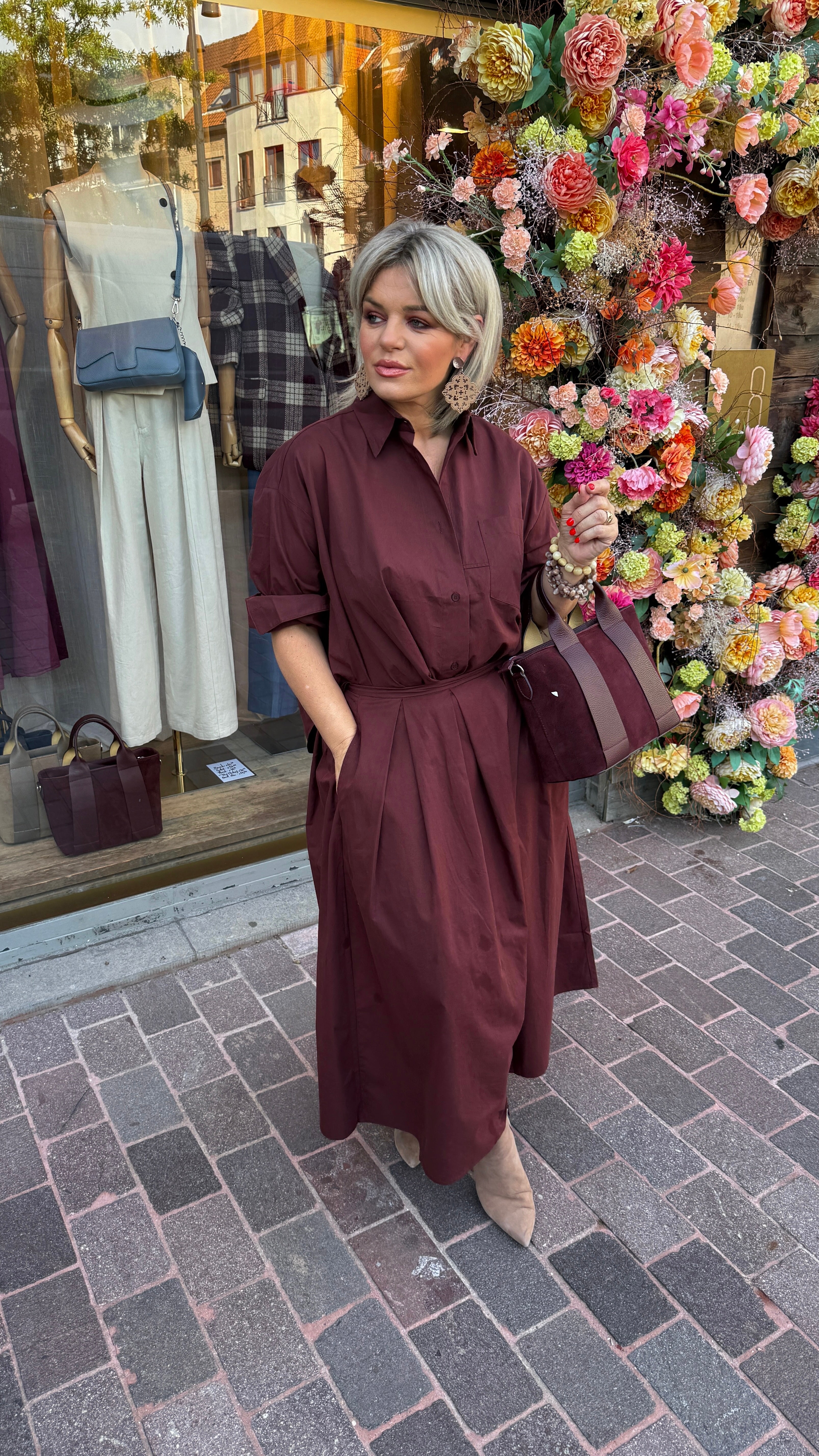 Rok /GEORGETTE/ MARRON
