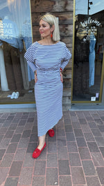 Afbeelding in Gallery-weergave laden, Jurk streep/ blauw/ ALLY
