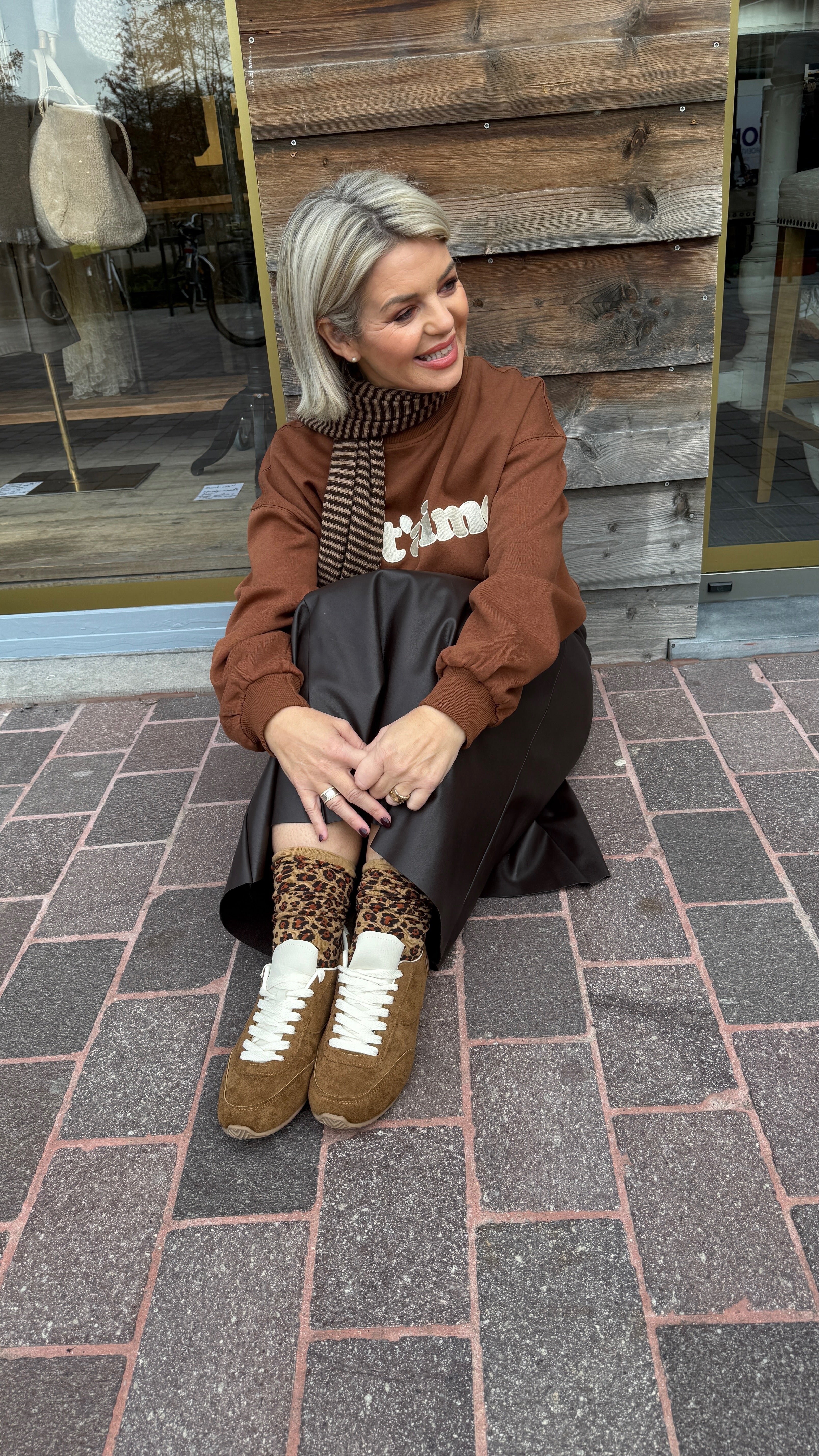 Trui JE T’AIME/ Camel.