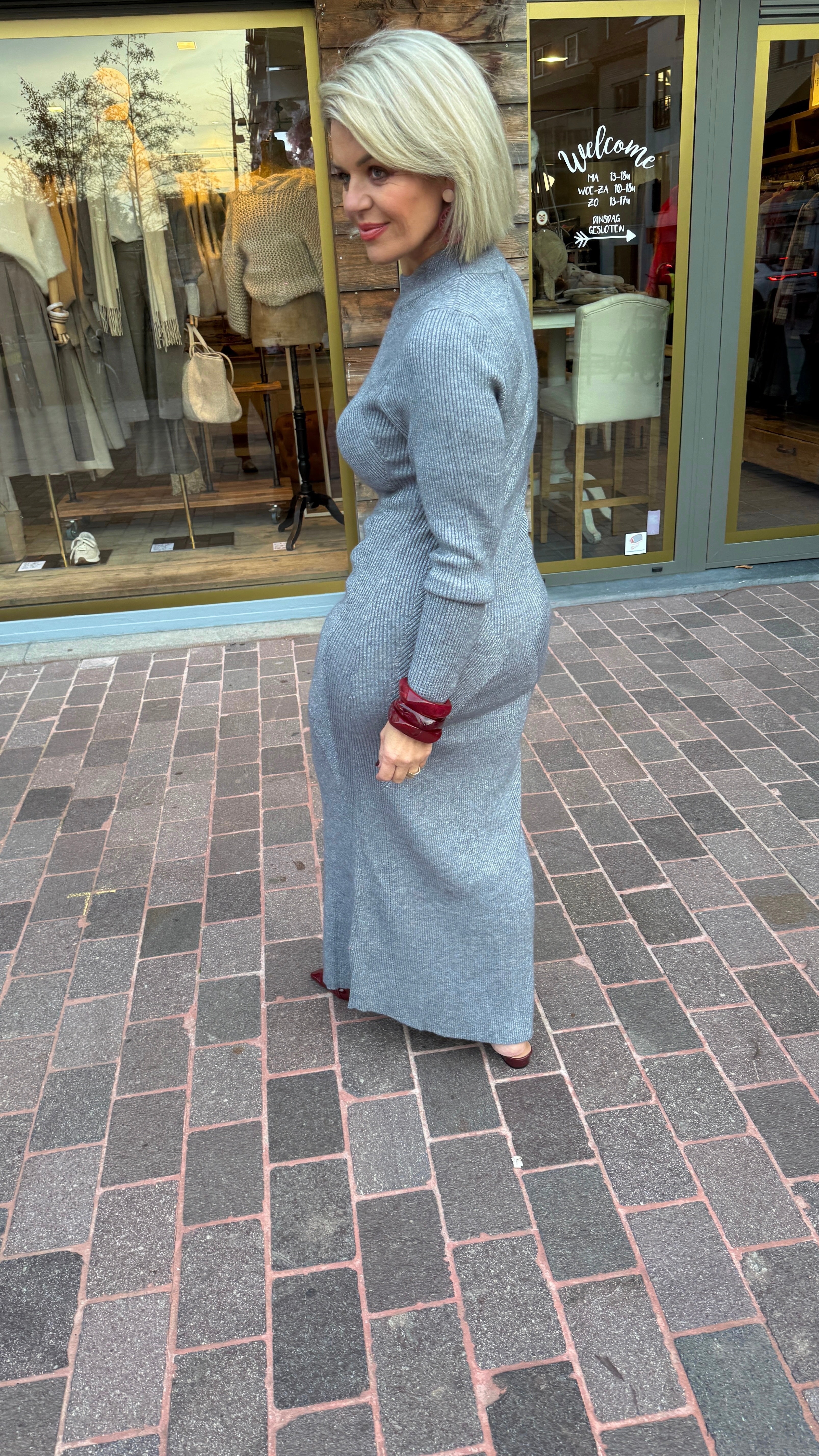 Knit dress/silver/ NEVER FULLY DRESSED