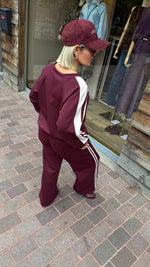 Afbeelding in Gallery-weergave laden, Jogging set/ 2 stuks/ bordeaux/ ANNIE
