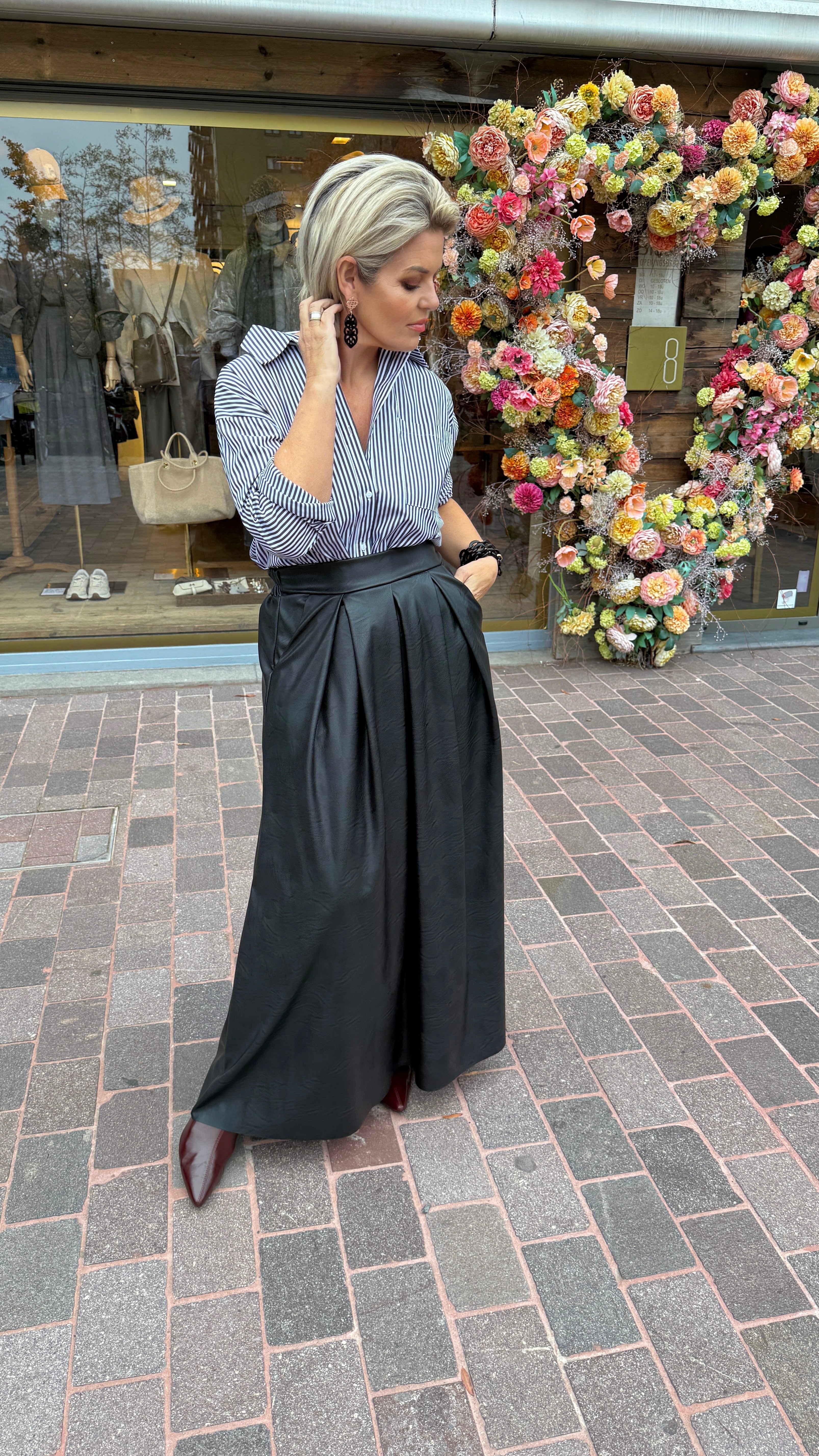 Rok/ zwart/leatherlook/ JACLYN