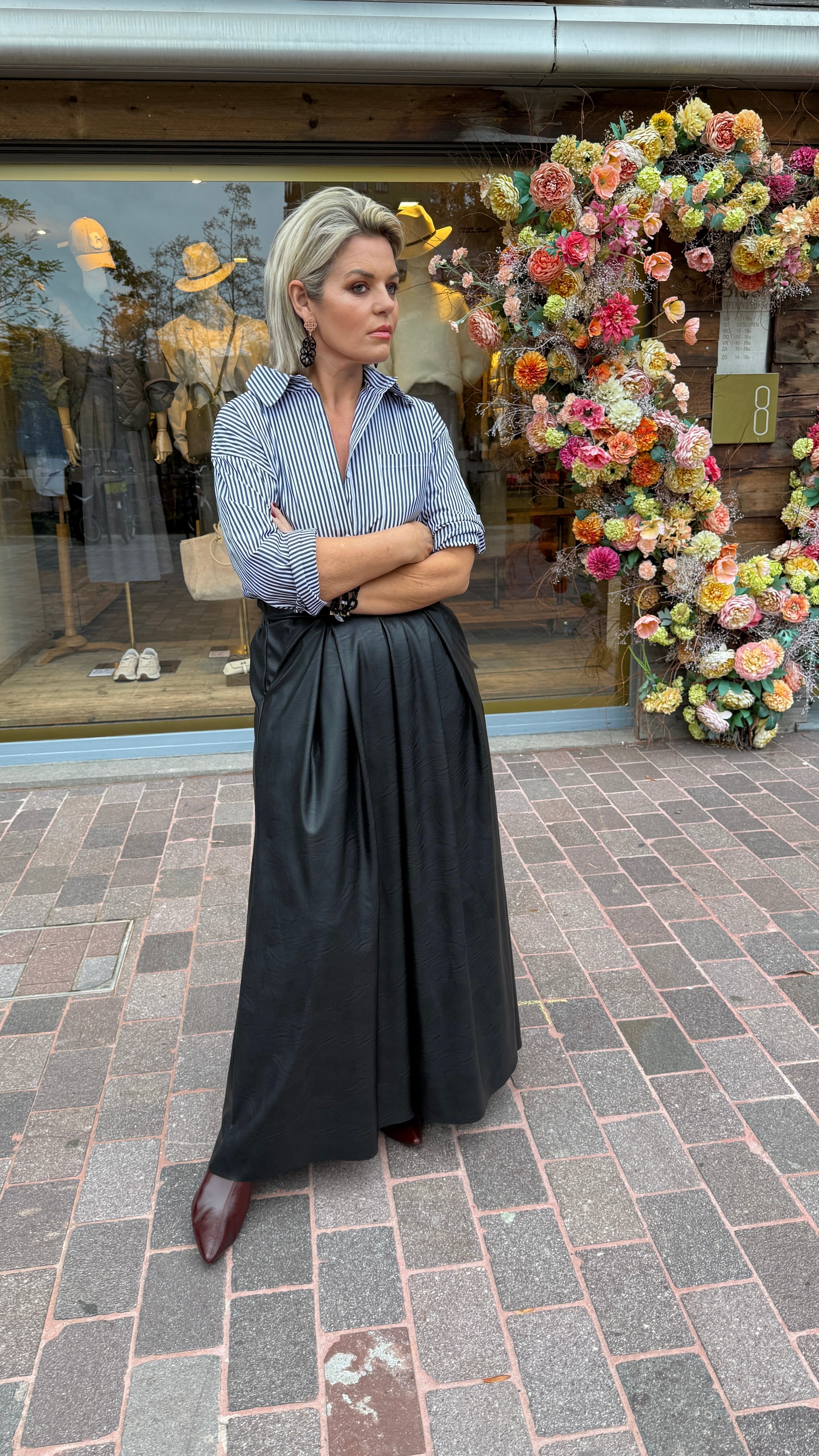 Rok/ zwart/leatherlook/ JACLYN