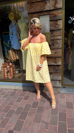 Afbeelding in Gallery-weergave laden, Jurk/ geel/ polkadot
