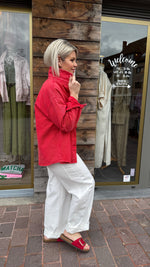 Afbeelding in Gallery-weergave laden, Jeanshemd/ rood/ FÉLINE
