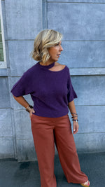 Afbeelding in Gallery-weergave laden, Trui/ aubergine/ CLEMENTINE
