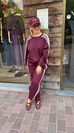 Afbeelding in Gallery-weergave laden, Jogging set/ 2 stuks/ bordeaux/ ANNIE
