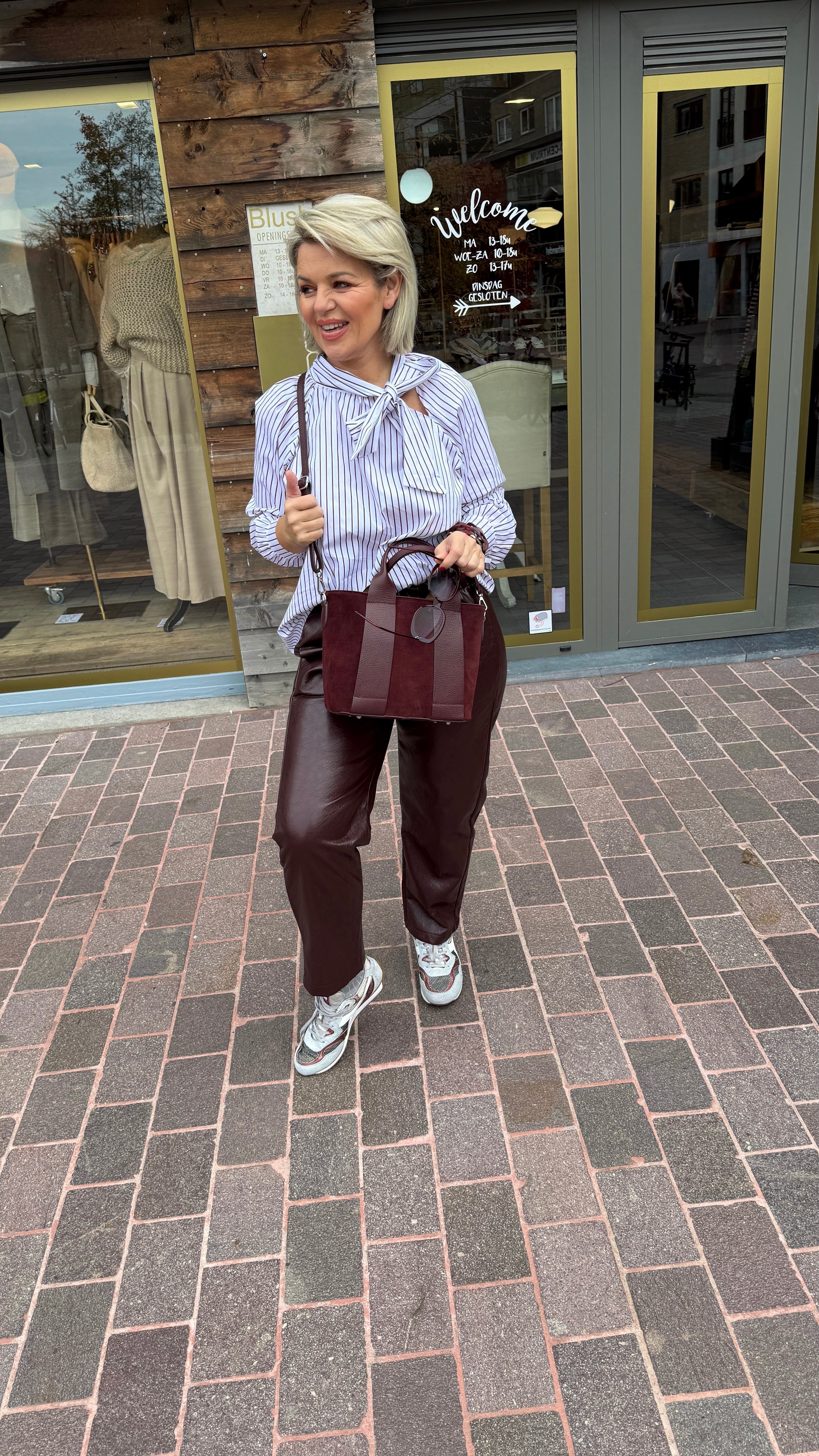 Broek/burgundy/ BLACK ROSE