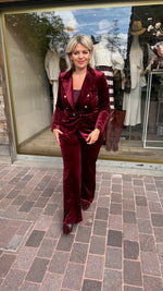 Afbeelding in Gallery-weergave laden, Velvet broek/MILA/ bordeaux
