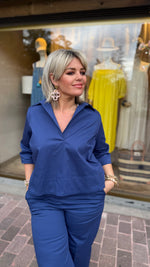 Afbeelding in Gallery-weergave laden, Blouse/blauw/LAO/BLACK ROSE
