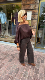 Afbeelding in Gallery-weergave laden, Jeans/ bruin/ JUSTINE
