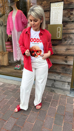 Afbeelding in Gallery-weergave laden, Jeanshemd/ rood/ FÉLINE
