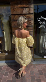 Afbeelding in Gallery-weergave laden, Jurk/ geel/ polkadot
